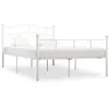 vidaXL Cadre de lit Blanc Métal 140 x 200 cm