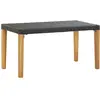 vidaXL Banc de jardin 120 cm Noir Résine tressée et bois d'acacia