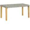 vidaXL Banc de jardin 120 cm Gris Résine tressée et bois d'acacia