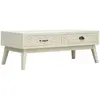 vidaXL Table basse avec 2 tiroirs Gris sculpté 110x50x40 cm Bois