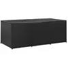 vidaXL Boîte de rangement de jardin Résine tressée 180x90x70 cm Noir