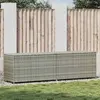 vidaXL Boîte de rangement de jardin résine tressée 200x50x60 cm gris