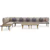 vidaXL Salon de jardin 8 places avec coussins Bois d'acacia solide