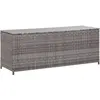 vidaXL Boîte de rangement de jardin gris 120x50x60 cm résine tressée