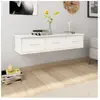VIDAXL Étagère murale avec tiroirs blanc 88x26x18,5 cm bois ingénierie 800594