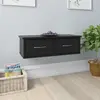vidaXL Étagère murale avec tiroirs noir 60x26x18,5cm Bois d'ingénierie