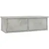vidaXL Wandschap met lades 60x26x18,5 cm bewerkt hout betongrijs800589