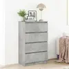 vidaXL Buffet Gris béton 60x35x98,5 cm Bois d'ingénierie