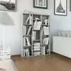 vidaXL Séparateur de pièce/Bibliothèque Gris béton Bois d’ingénierie