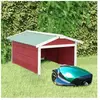 vidaXL Garage de tondeuse à gazon 72x87x50 cm Rouge et blanc Sapin
