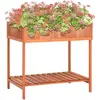 vidaXL Jardinière à herbes 80x60x80 cm Bois de sapin massif