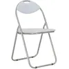 vidaXL Chaises pliantes à manger lot de 4 blanc similicuir