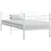vidaXL Cadre de lit de repos Blanc Métal 90 x 200 cm