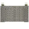 vidaXL Jardinière à gabion en H Fil d'acier 260x40x150 cm