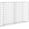 vidaXL Lit surélevé à gabion en trapèze Acier galvanisé 150x20x100 cm