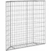 vidaXL Lit surélevé à gabion en trapèze Acier galvanisé 100x20x100 cm