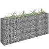 vidaXL Lit surélevé à gabion Acier galvanisé 180x30x90 cm