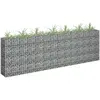 vidaXL Lit surélevé à gabion Acier galvanisé 270x30x90 cm
