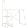 vidaXL Bureau avec étagère Blanc 102x50x117 cm