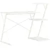 vidaXL Bureau avec étagère Blanc 116x50x93 cm