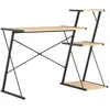 vidaXL Bureau avec étagère Noir et chêne 116x50x93 cm