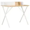vidaXL Bureau Blanc et naturel 80x50x84 cm