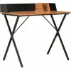 vidaXL Bureau Noir et marron 80x50x84 cm