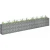 vidaXL Lit surélevé à gabion Acier galvanisé 360x30x60 cm