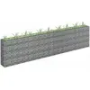 vidaXL Lit surélevé à gabion Acier galvanisé 360x30x90 cm