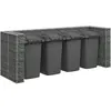 vidaXL Mur en gabion pour poubelles Acier galvanisé 320x100x120 cm
