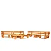 vidaXL Canapés de jardin palette 6 pcs bois marron miel