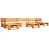 vidaXL Canapés de jardin palette 6 pcs Bois Marron miel