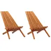 vidaXL Chaises pliables d'extérieur 2 pcs Bois d'acacia solide
