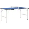 vidaXL Table de ping-pong avec filet 152x76x66 cm Bleu