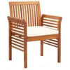 vidaXL Chaise de jardin avec coussin Bois d'acacia massif