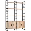 vidaXL Bibliothèque à 4 niveaux 124x30x180 cm Bois de manguier massif