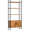 vidaXL Bibliothèque à 4 niveaux 80x30x180 cm Bois d'acacia massif
