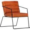 vidaXL Fauteuil Brun roux Cuir véritable