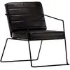 vidaXL Fauteuil Noir Cuir véritable