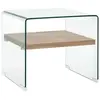 vidaXL Table basse Clair 50 x 50 x 45 cm Verre trempé