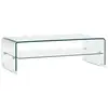 vidaXL Table basse Clair 98 x 45 x 31 cm Verre trempé