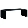 vidaXL Table basse Noir 98 x 45 x 31 cm Verre trempé