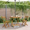 vidaXL Table pliable de jardin 70x70x75 cm Bois d'acacia massif
