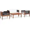 vidaXL Salon de jardin 4 pcs Bois d'acacia solide
