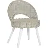 Vidaxl - Chaise de canapé rotin kubu blanc Blanc