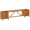 vidaXL Banc de jardin avec 2 jardinières 150x30x40 cm Bois d'acacia