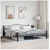 vidaXL Cadre de lit Noir Métal 200 x 200 cm