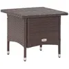 vidaXL Table à thé Marron 50x50x47 cm Résine tressée