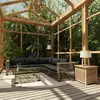 vidaXL Salon de jardin 6 pcs avec coussins Résine tressée Gris