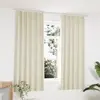vidaXL Rideaux occultants avec crochets 2 pcs Velours Crème 140x175 cm
